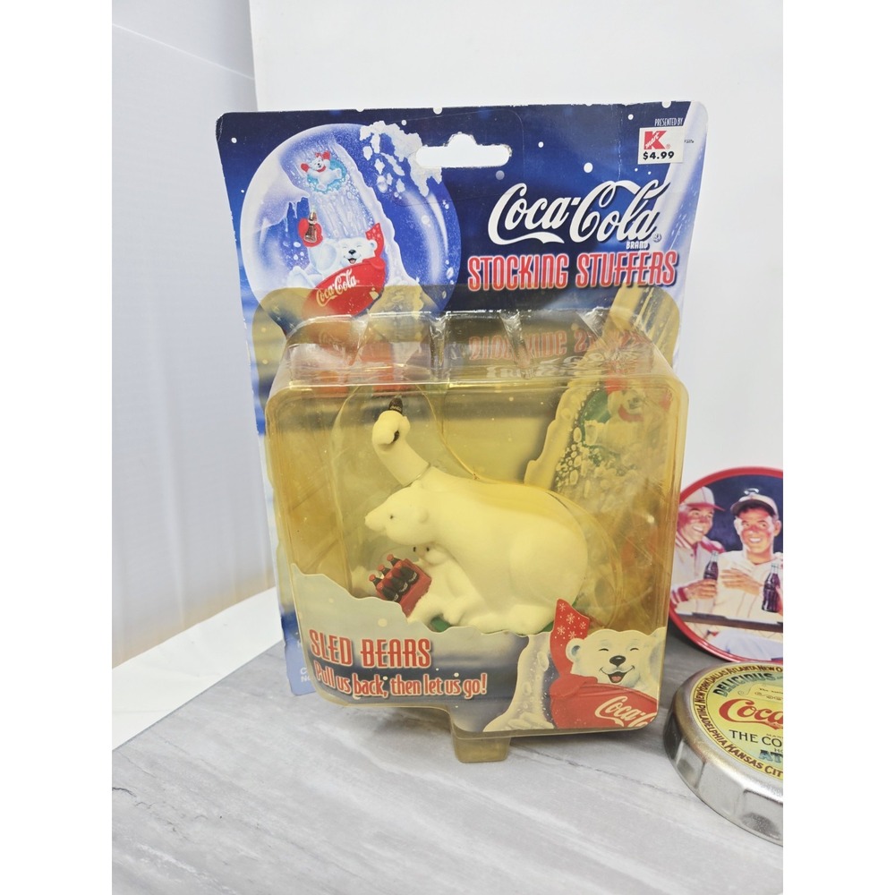 Vintage Coca Cola Collectibles Christmas Ornaments Candle Coasters 1994 1996‎ - Picture 5 of 10